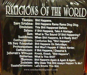 religions of the world tshirtslogan