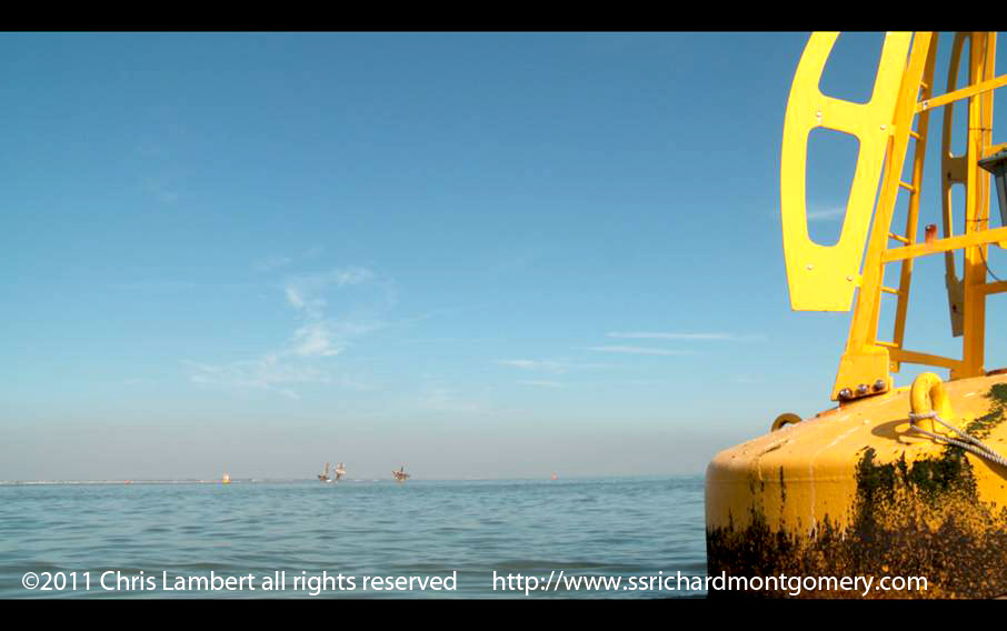 ss richard montgomery wreck from warning marker buoy towards southend on sea 